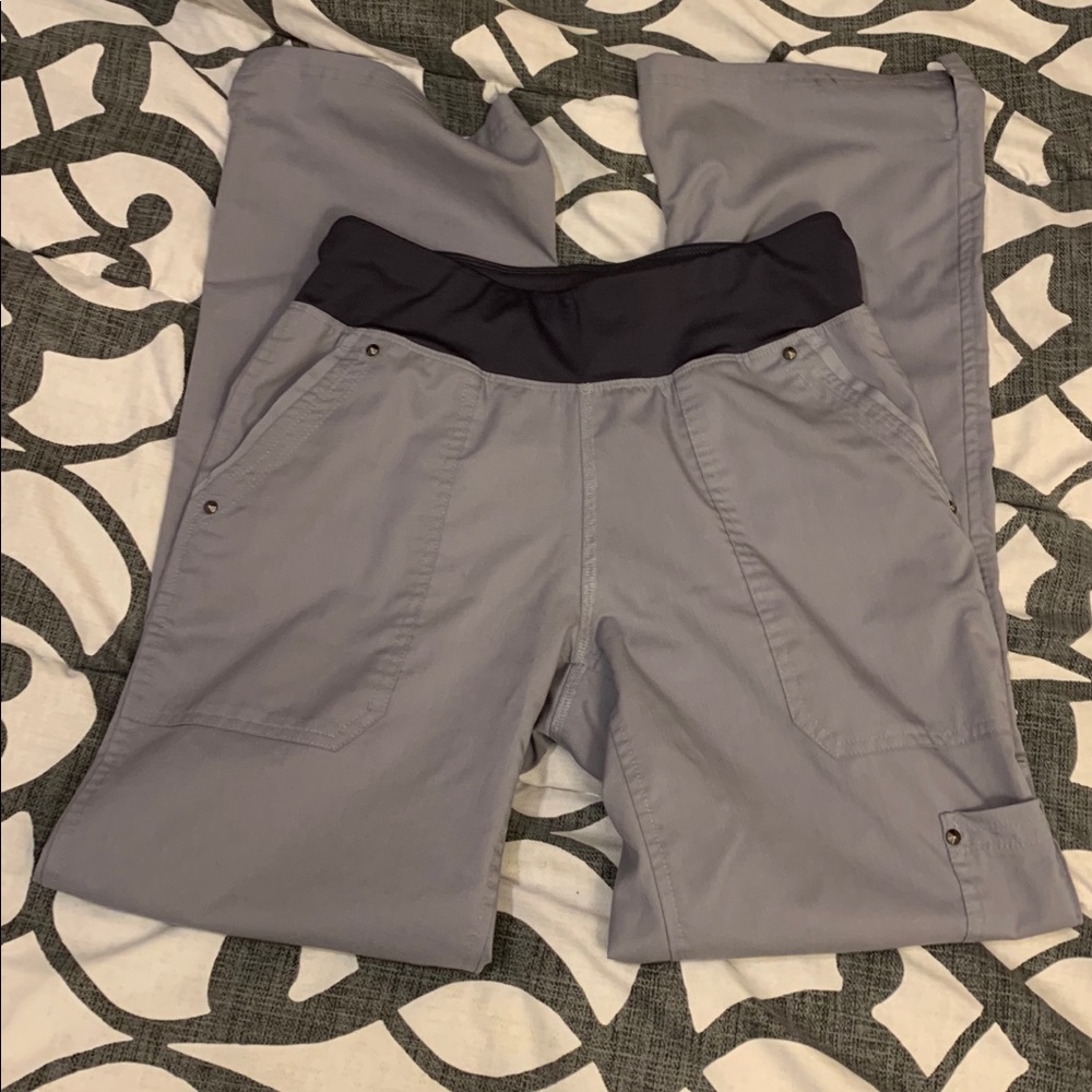 Light Gray Healing Hands Purple Label Yoga Scrubs
